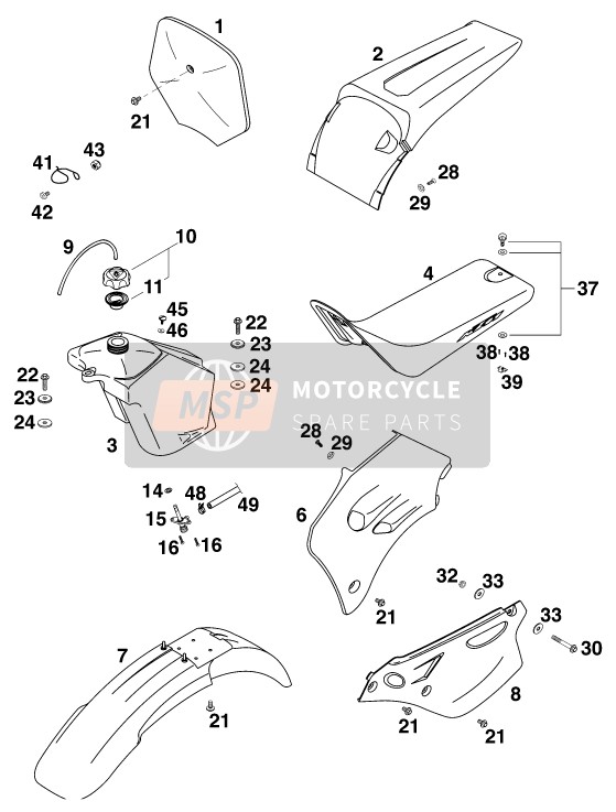 45007040051, Quick Release Cpl. 50 Sxr ''97, KTM, 2