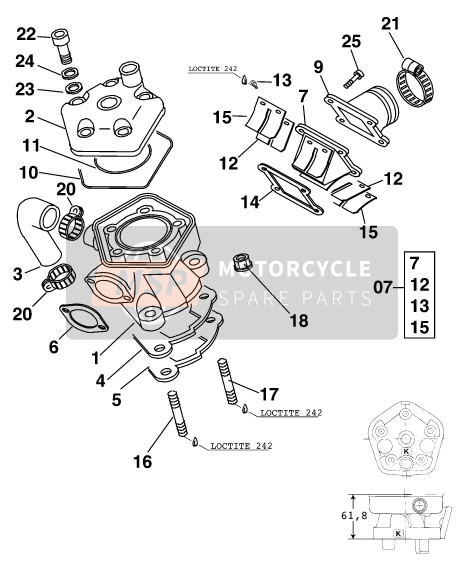 KTM 60 SX Europe 1999 Cylinder for a 1999 KTM 60 SX Europe