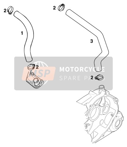 KTM 620 SX Europe 1998 Évent du moteur pour un 1998 KTM 620 SX Europe