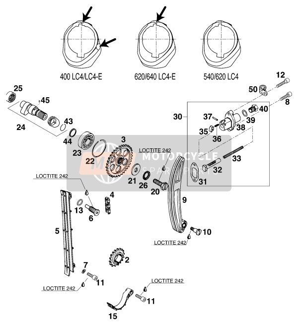 KTM 620 SX Europe 1998 Entraînement Par Courroie De Distribution pour un 1998 KTM 620 SX Europe