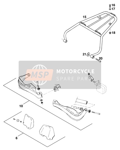 KTM 620 RXC-E USA 1996 Accessoires voor een 1996 KTM 620 RXC-E USA