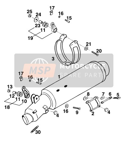 54305065244, Sil. Bracket Cpl. Long Silicon, KTM, 0