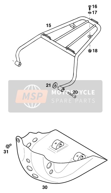 KTM 620 EGS WP Europe 1996 Accesorios para un 1996 KTM 620 EGS WP Europe