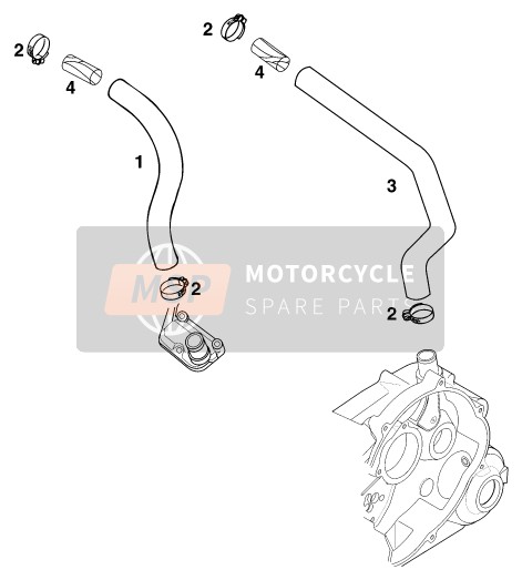 KTM 620 LC-4 Competition Europe 1999 Motor Ventilatie voor een 1999 KTM 620 LC-4 Competition Europe