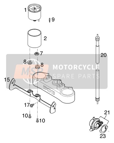 KTM 620 SC SUPER-MOTO Europe 2000 INSTRUMENTE/SPERRSYSTEM für ein 2000 KTM 620 SC SUPER-MOTO Europe