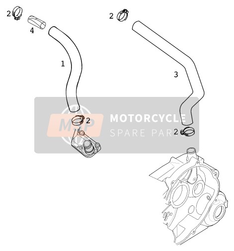 KTM 620 SUP-COMP 20kW Europe 1999 Motorentlüftung für ein 1999 KTM 620 SUP-COMP 20kW Europe