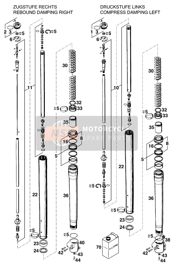 Front Fork Disassembled