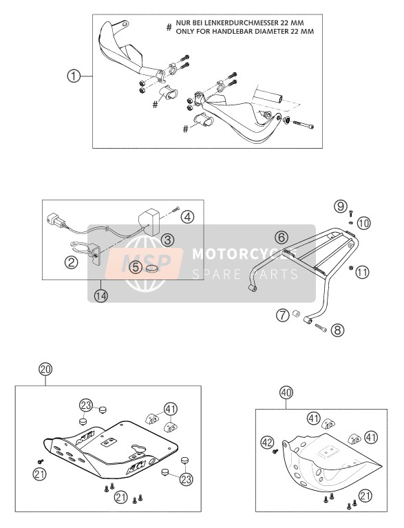 6000207910004, Handbescherming L/S+R/S Cpl.Orange, KTM, 0