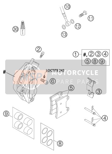 58713018000, Haltefeder Brembo '99, KTM, 0