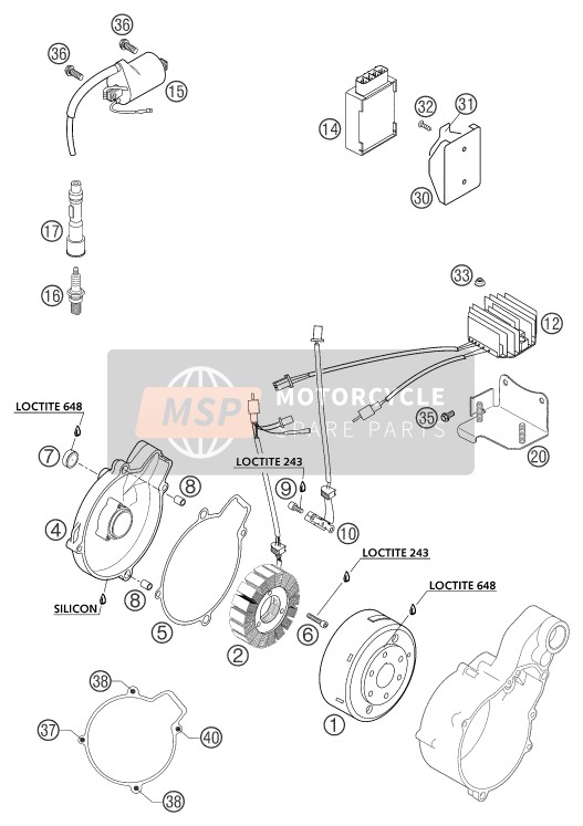 58439006000, Ignitioncoil IG3826 Kokusan''96, KTM, 1