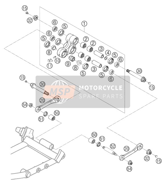 KTM 625 SMC USA 2004 PRO HEBELVERBINDUNG für ein 2004 KTM 625 SMC USA