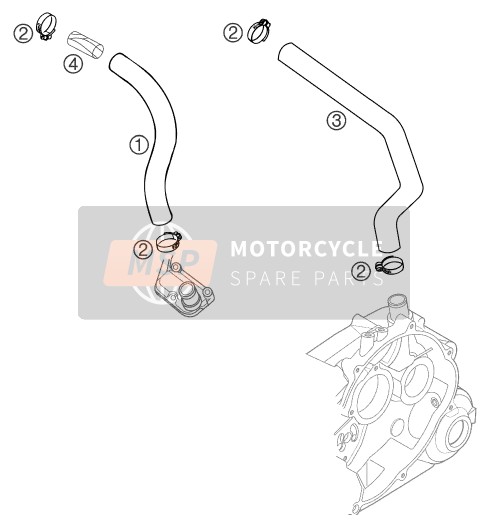 KTM 625 SMC USA 2005 Ventilación del motor para un 2005 KTM 625 SMC USA