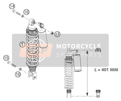 KTM 625 SMC AU, GB 2005 Shock Absorber for a 2005 KTM 625 SMC AU, GB