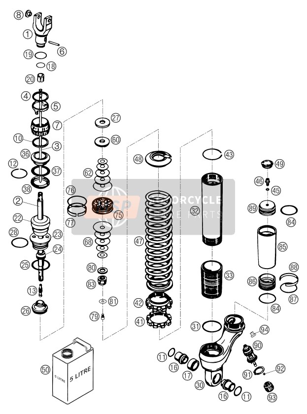 Shock Absorber Disassembled