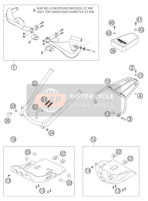 KTM 625 SXC Europe 2005 Accessoires voor een 2005 KTM 625 SXC Europe