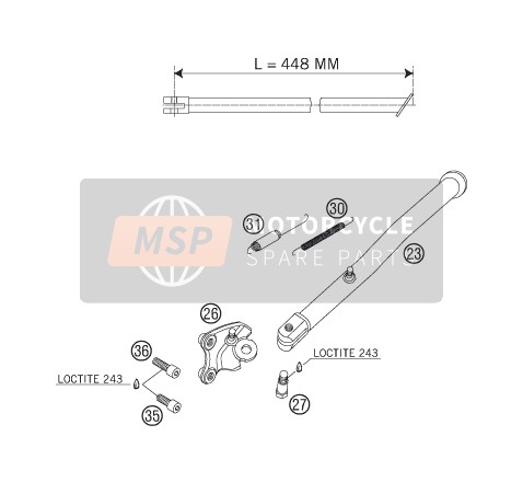 KTM 625 SXC AU, GB 2006 Side / Centre Stand for a 2006 KTM 625 SXC AU, GB