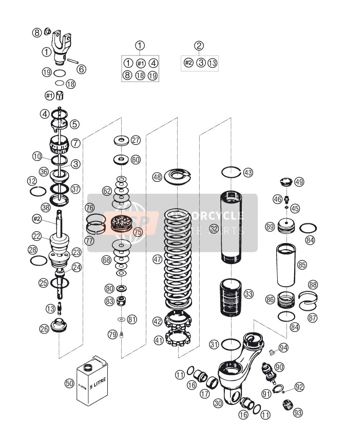 Shock Absorber Disassembled