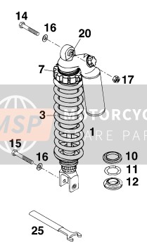 KTM 640 DUKE-E GB 1998 Shock Absorber for a 1998 KTM 640 DUKE-E GB