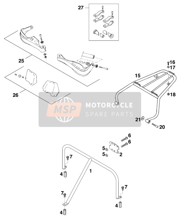 KTM 640 ADVENTURE-R USA 1999 Accessories for a 1999 KTM 640 ADVENTURE-R USA