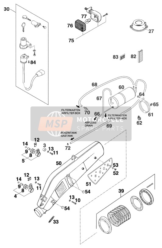 KTM 640 ADVENTURE-R USA 1999 New Parts for a 1999 KTM 640 ADVENTURE-R USA