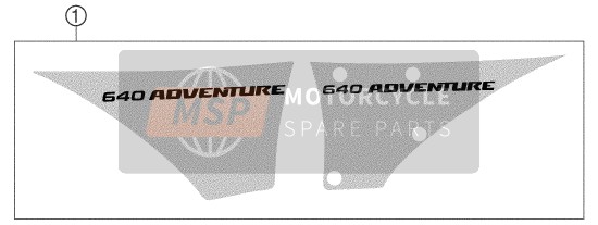 KTM 640 ADVENTURE-R Europe 2004 Decal for a 2004 KTM 640 ADVENTURE-R Europe