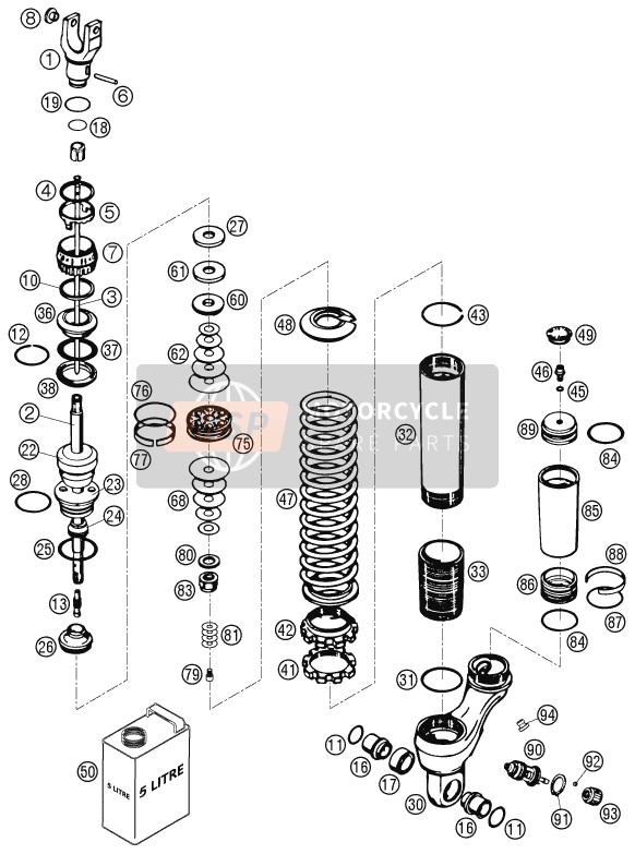 Shock Absorber Disassembled