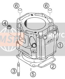 KTM 640 ADVENTURE USA 2005 Cylinder for a 2005 KTM 640 ADVENTURE USA