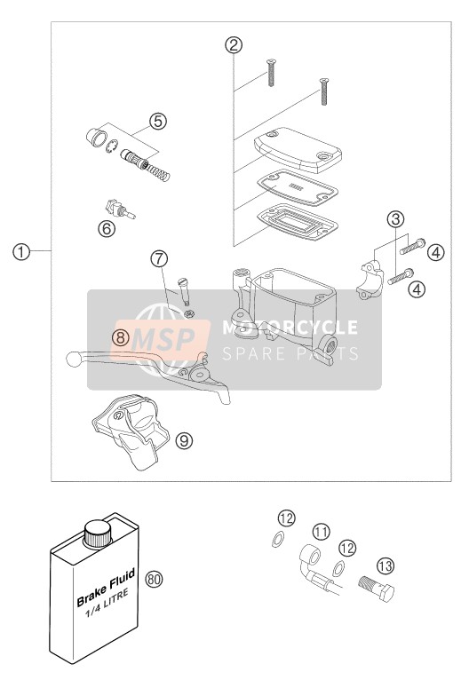 60013004000, Couv. Prot. De Cyl. Frein Avt., KTM, 0