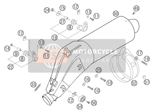 KTM 640 ADVENTURE USA 2005 Main Silencer for a 2005 KTM 640 ADVENTURE USA