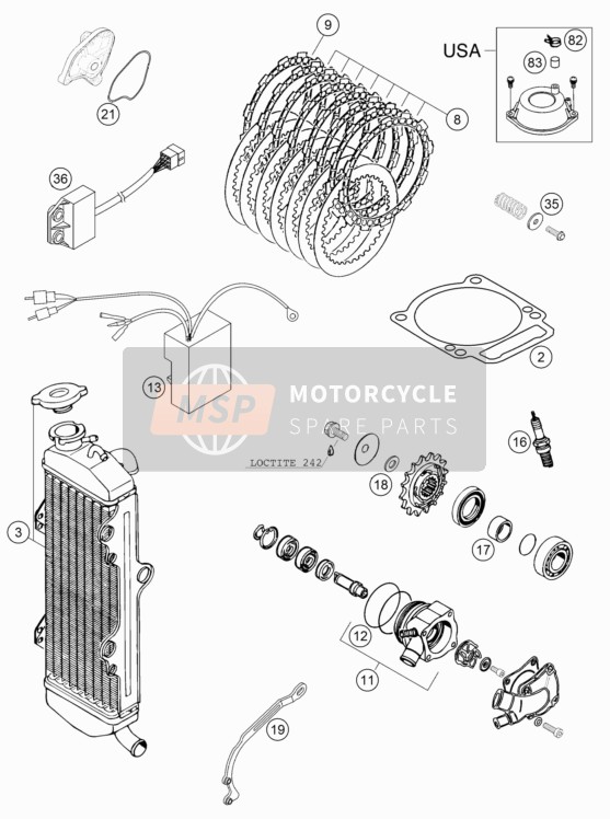 0770049025, O-RING 49,00X2,50 Nbr, KTM, 3