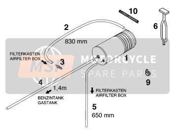 KTM 640 DUKE II GB 2000 Accessoires pour un 2000 KTM 640 DUKE II GB