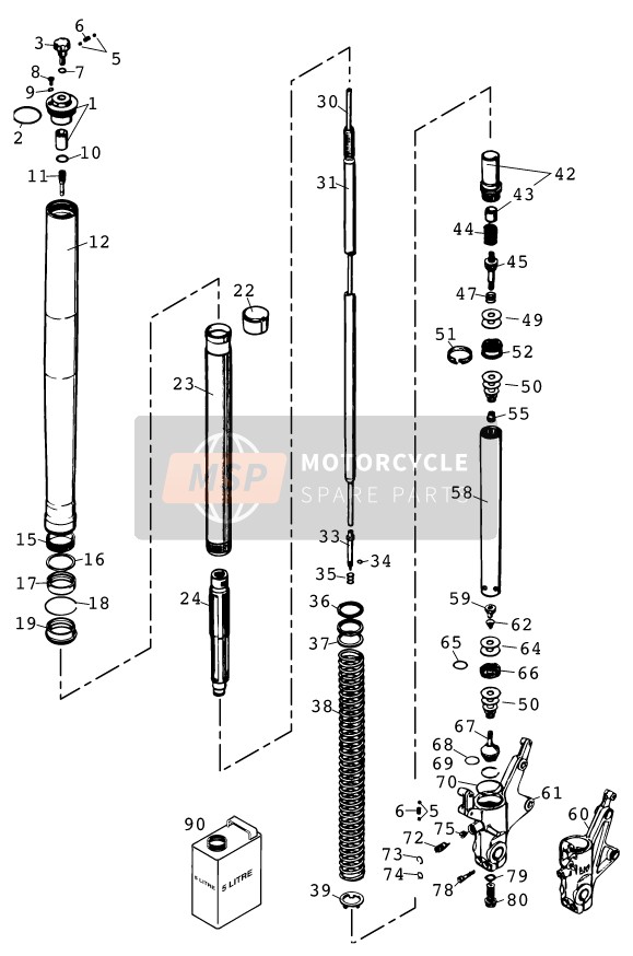 Front Fork Disassembled