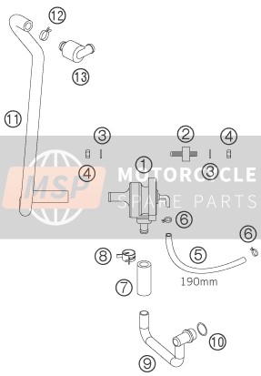 KTM 640 DUKE II LIMITED ED Europe 2006 Secondary Air System SAS for a 2006 KTM 640 DUKE II LIMITED ED Europe