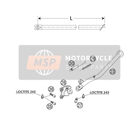 KTM 640 DUKE II LIMITED ED GB 2006 Side / Centre Stand for a 2006 KTM 640 DUKE II LIMITED ED GB