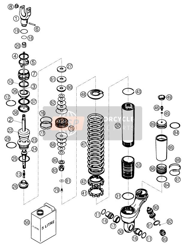 Shock Absorber Disassembled