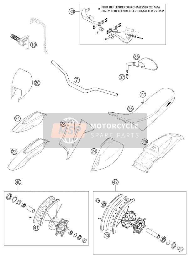 KTM 640 LC4-E Six days Europe 2002 New Parts for a 2002 KTM 640 LC4-E Six days Europe