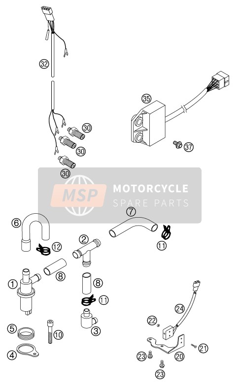 KTM 640 LC4-E Super-Moto USA 2000 Electronic Power Control EPC for a 2000 KTM 640 LC4-E Super-Moto USA
