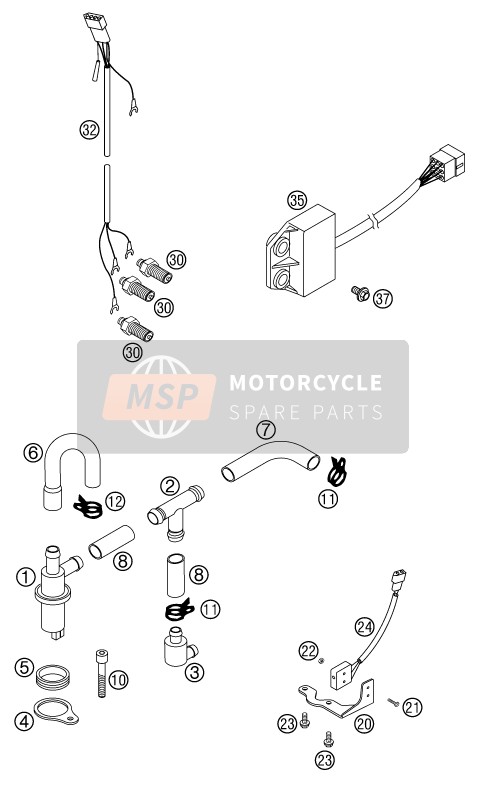 KTM 640 LC4-E Super-Moto ROT Europe 2002 Controllo elettronico della potenza EPC per un 2002 KTM 640 LC4-E Super-Moto ROT Europe