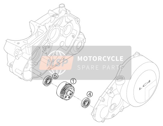 KTM 640 LC4 ADVENTURE Australia 2003 Balancer-as voor een 2003 KTM 640 LC4 ADVENTURE Australia