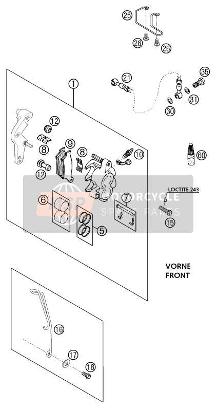 Étrier de frein avant