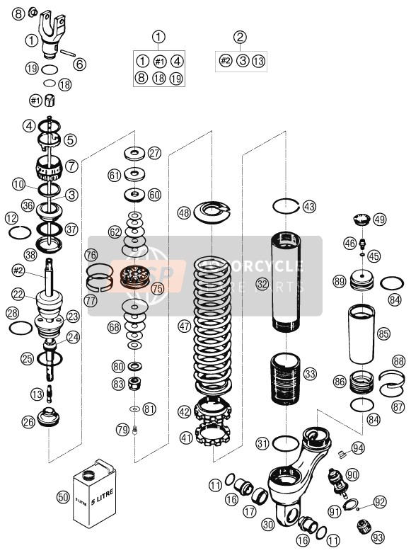 Shock Absorber Disassembled