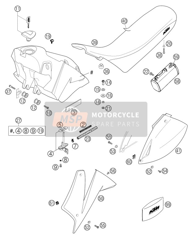 Tanque, Asiento