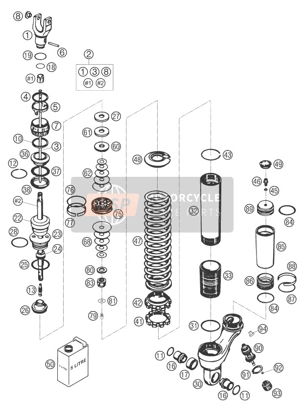 Shock Absorber Disassembled