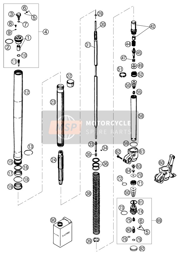 Front Fork Disassembled