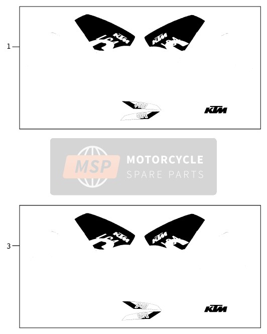 KTM 640 LC 4 - SILBER USA 2000 Decal for a 2000 KTM 640 LC 4 - SILBER USA