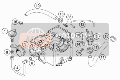 KTM 640 LC 4 Australia 1998 SEKUNDÄRLUFTSYSTEM SLS für ein 1998 KTM 640 LC 4 Australia