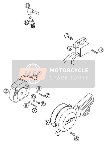 54331093410, Bougie BR8ECM 97 - 250-300EXC, KTM, 0