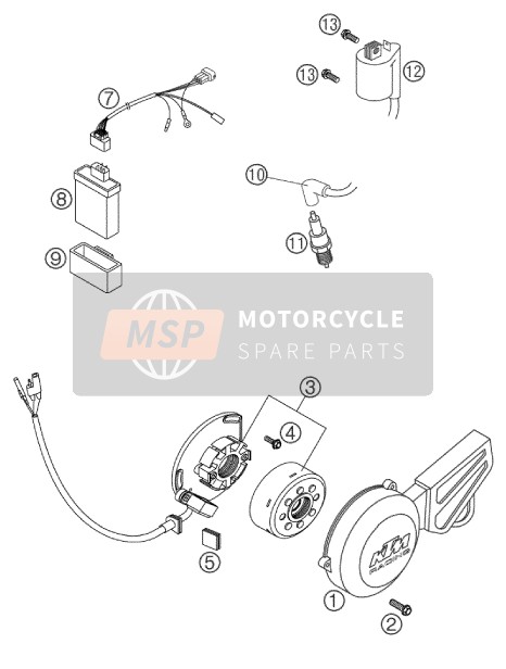KTM 65 SX Europe 2003 Ignition System for a 2003 KTM 65 SX Europe