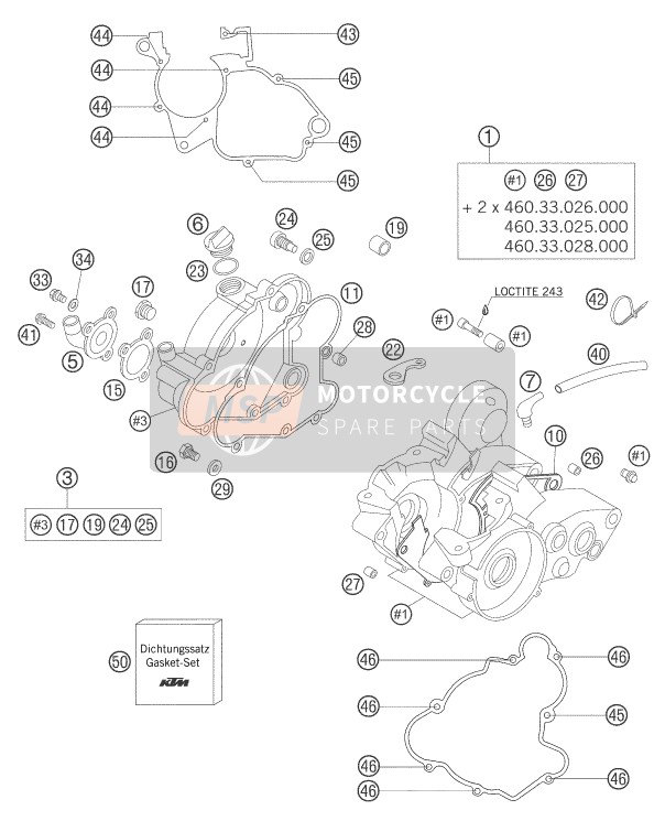 KTM 65 SX Europe 2006 Engine Case for a 2006 KTM 65 SX Europe