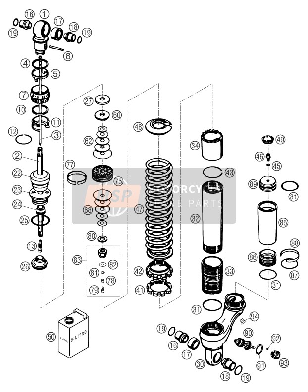 Shock Absorber Disassembled